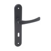 Aqbau® Door Handle Set Long Plate Black Door Handle Door