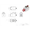 Motor protection switch 0.10-0.16A in housing, 3Ph, with emergency stop
