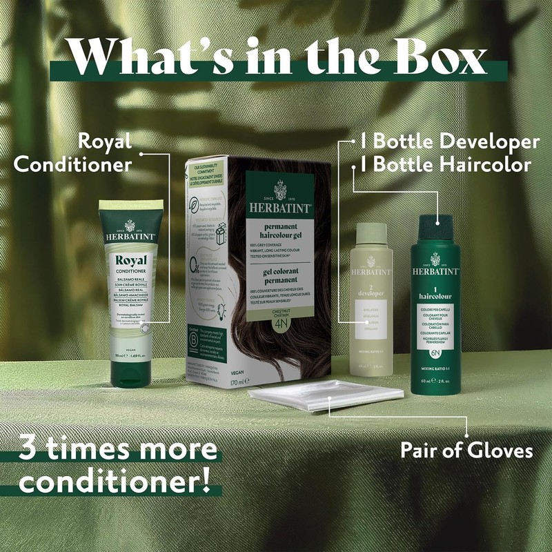 Herbatint Permanent Hair Dye For Women - 4N Chestnut -