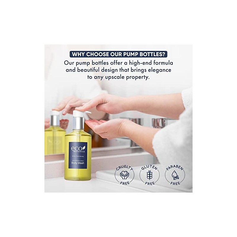 Hospitalidad diversificada, 10.14 oz. Amenities, Eco Botánicos, Complete Set