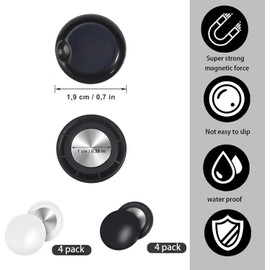 Race Number Holder, Race Number Attachment, Use for Marathon or Half Marathon for Magnets, White and Black, Pack of 8