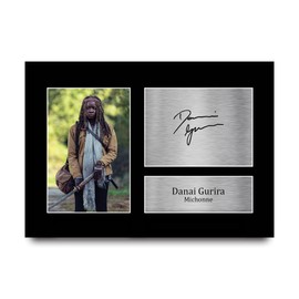 HWC Trading A4 Danai Gurira The Walking Dead Michonne Gifts Printed Signed Autograph Picture for TV Show Fans