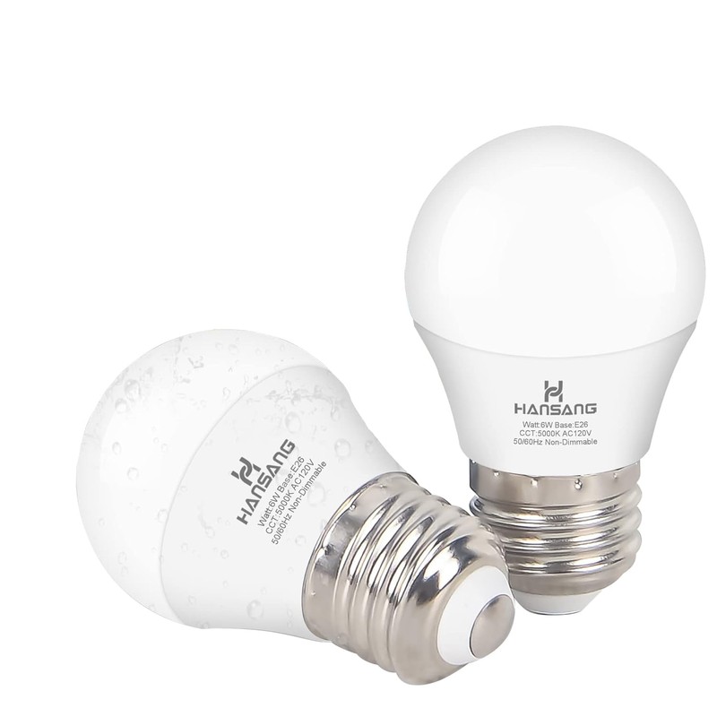 hansang Refrigerator Light Bulb E26 Base, 60Watt Equivalent, 5000K Daylight,