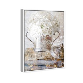 Oliver Gal Romantic Roses Canvas Print Wall Art for Living Room, Bedroom, and Bathroom, 24" x 36", White Floater Frame