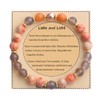 UEUC Healing Stone Bead Bracelet for Women, Natural Gemstones, Balance