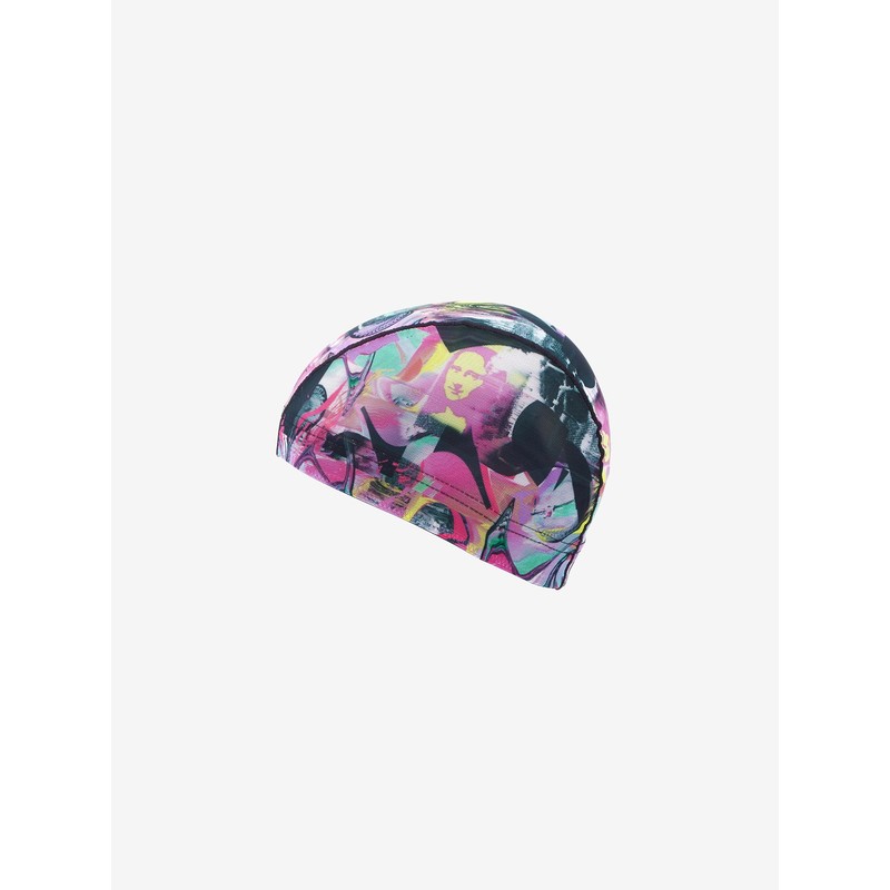 Speedo SE12453 MONA Mesh Cap Swim Cap, Pink/Lemon, L