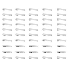 BRIIKPP Approximately 50 Pieces Silver Hair Clips/Hairpins for Hair Clips, Metal Fittings Parts, DIY, Commercial Use, Adult Use, Silver Approx. 1.3 inches (3.2 cm)