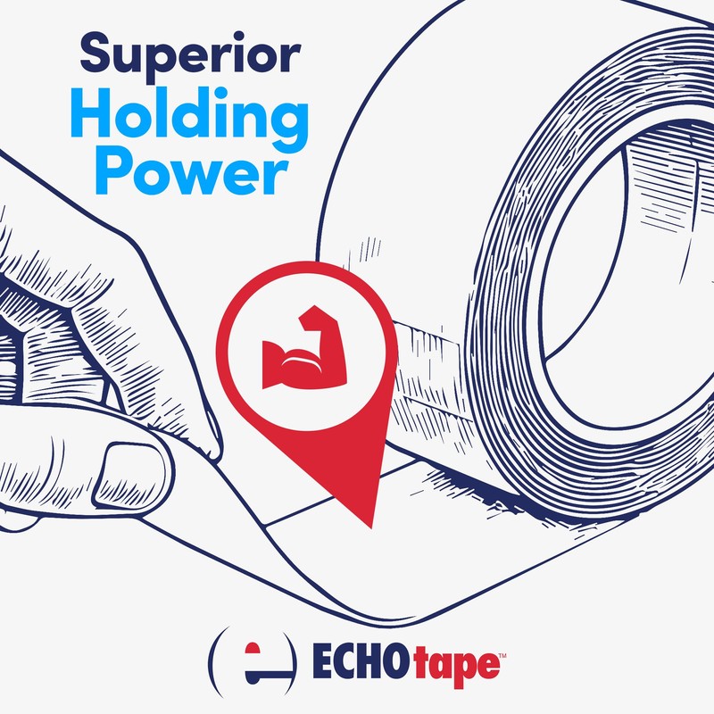 ECHOtape DC-M194A | Double-Sided Polyester Tape | Clear Thin Tape
