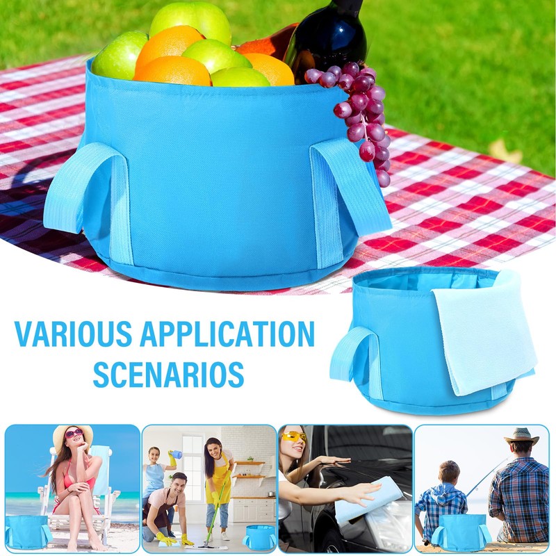 12 Pcs 15L Foldable Foot Soaking Tub Kit Portable Foot