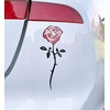 Car Sticker Set – 2X Red Rose with Stem –