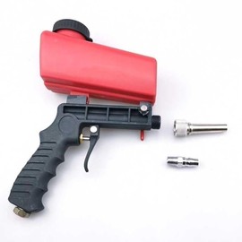 1/4" Air Sandblasting Gun, 90psi Gravity Pneumatic Sand Blaster, Small Sand Blasting Machine for Removing Paint, Stains, Rustproof Surfaces