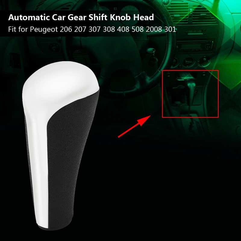 Akozon Automatic Car Gear Knob Head Replacement for Peugeot 206