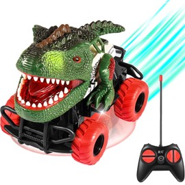 Dinosaurios Carro de Control Remoto, Carrito Eléctrico de Largo Alcance, RC Coches Juguetes de Dinosaurio para Niños 6 7 8 9 10 11 12 Años, Regalo para Cumpleaños, Día del Niño, Navidad, Fiestas