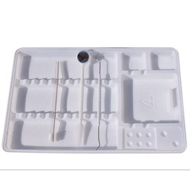 Disposable Plastic Dental Tray, Instrument Tray 284x183x17mm. Ideal for Dental, Beauty, Microblading, Tattooist, Podiatry. Pre moulded 50 per pack