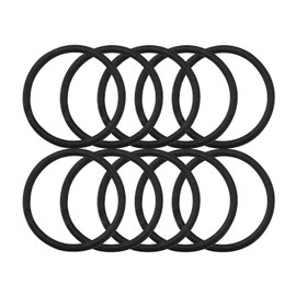 DarbuT Hairband, Stylish, Non-Tracing, Elastic Hair Elastic, High Elasticity, Set of 10, 0.18 inches (4.5 mm), Simplified, Plain, Black