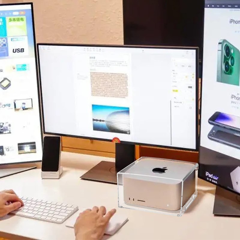 CaSZLUTION - Soporte de computadora acrílico para Apple Mac Studio,