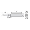 Emuca 1275221 Push-to-open system for hinged furniture door/drawer with damper,