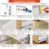 Heavy Duty Drawer Slides with Lock 22 Inch,3-Fold Full Extension
