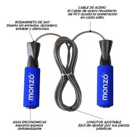 Monzó Cuerda Para Saltar, Cuerda  Tipo Crossfit, Cuerdas Para Salt