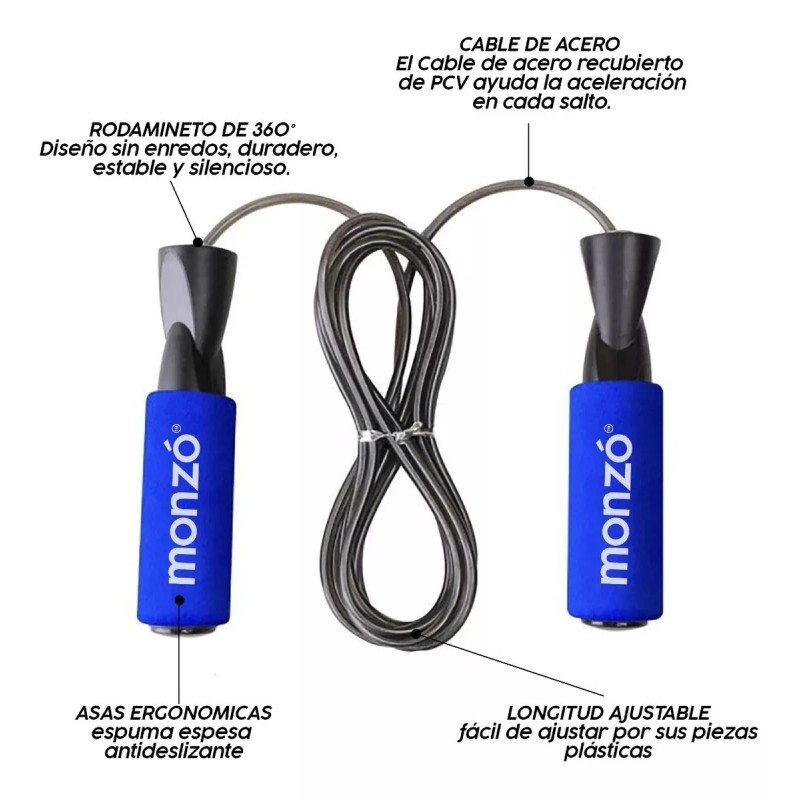 Monzó Cuerda Para Saltar, Cuerda Tipo Crossfit, Cuerdas Para Salt
