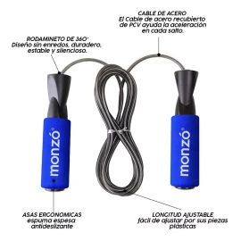 Monzó Cuerda Para Saltar, Cuerda  Tipo Crossfit, Cuerdas Para Salt