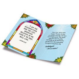 Prime Greetings Easter Card Religious, Made in America, Eco-Friendly, Thick Card Stock with Premium Envelope 5in x 7.75in, Packaged in Protective Mailer