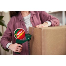 Duck Brand Tape Gun with Pistol Grip Handle - Compatible with 3" Core Packing Tape Refill Rolls up to 2 Inches Wide - 1.88 Inch x 54.6 Yards - Clear (669332)