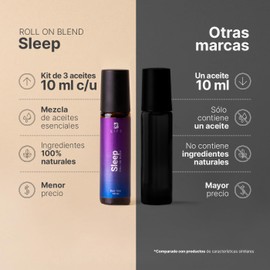 Kit de 3 Roll On Corporales de 10 ml. Aceites Esenciales Auxiliares en el Descanso. Roll On Sleep B Life