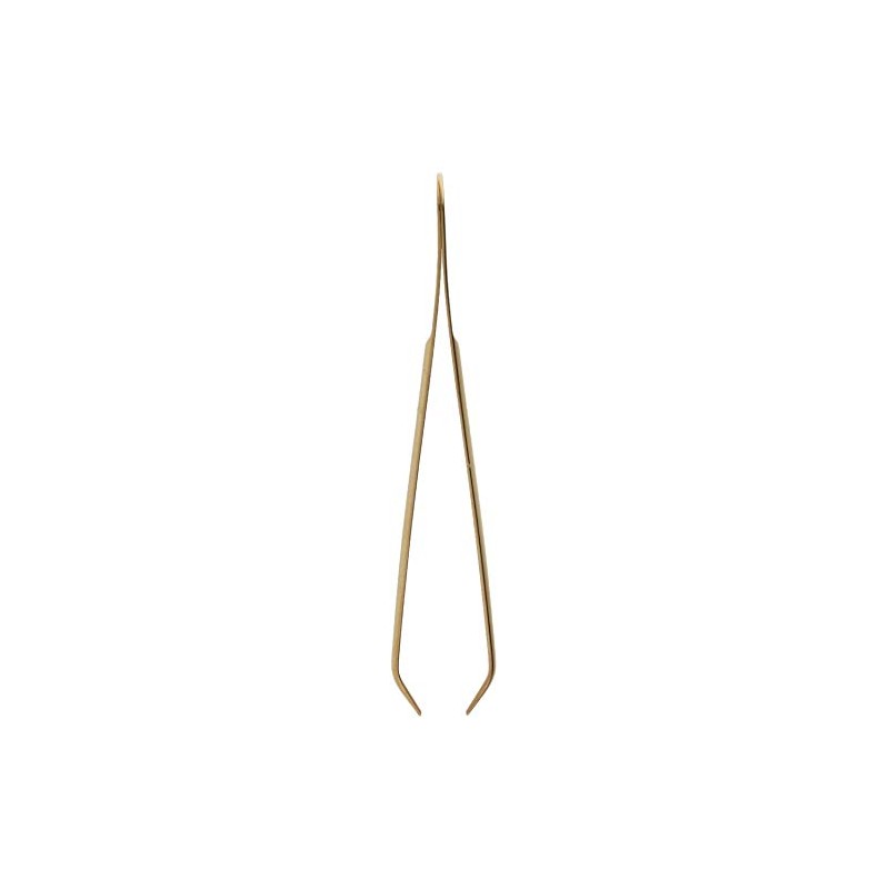 Pfeilring Tweezers Gold-Plated Offset in Blister Pack