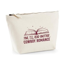 Hippowarehouse Fine, I'll Read Another Cowboy Romance Printed Make up Cosmetic wash Bag 18x19x9cm