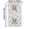 Cxtoweley 2-Pack Easter Decorations Kitchen Towels Set - Bunny Printed