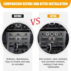 Bekantogy Car Air Conditioner Switch Button Knob Cover Compatible with Ineos Grenadier 2020-2024 Aluminum Alloy AC Button Trims Car Interior Accessories Center Console Knob Trim 6PCS (Silver)