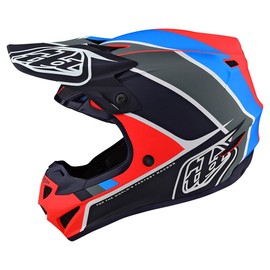 Troy Lee Designs SE4 Polyacrylite Beta Youth Off-Road Motorcycle Helmet - Orange/Navy / Medium