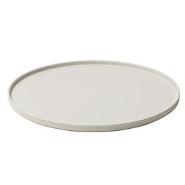 ideaco Extra Large Plate, Flat Plate, Diameter 11.0 x Height 0.4 inches (28 x 1.1 cm), WAMONO 28 kasumi (Wamono 28 Kasumi/Sand White)