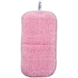Yamazaki Sangyo 205998 Bath Cleaning, Sponge, Brush, Hand, Handy, Bathbon, Antibacterial, Sneaker, Pocket, Bathtub, Simple, Pink, Width 3.9 x Depth 0.6 x Height 7.2 inches (10 x 1.6 x 18.3 cm)