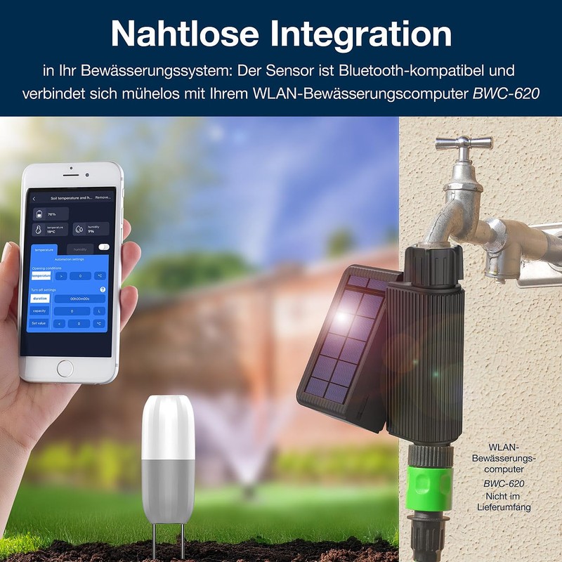 Royal Gardineer Thermometer WLAN App: 2-in-1 Soil Moisture & Temperature