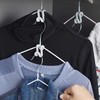 MIXNEX 6 Pack White Clothes Hanger Connector Hooks, Skirt Hangers,