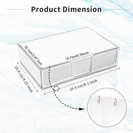 300 Sheet 4x6 Memo Holder Desk Notepad Tray Pad Paper Memo Sheets Non Sticky Memo Pads 4x6 Acrylic Notepad Holder for Desk School Organization Planning（Internal Size: 3.97 × 5.78 Inch）