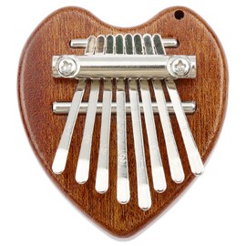 Luckious Mini Thumb Piano - Portable 8-Key Kalimba Solid Wood Finger Piano, Heart-Shaped or Teardrop-Shaped, Ideal Music Gift