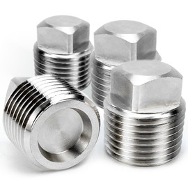 HAPDEN 316 Stainless Steel Boat Plugs 1/2 inch Npt Boat Drain Plug, 4 Pack Garboard Drain Plug Boat Drain Plug Fits Most Boat Hulls