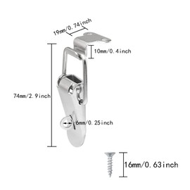 ITROLLE 4PCS 74mm 201 Stainless Steel Tool Box Hood Locks Latches Spring Loaded Toggle Lock Clasp Buckle Latch Tool Box Hasps 90 Degree Right Angle Latch