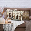 FUYUCHEN Easter Pillow Covers 18x18 Set of 4 Rabbits Bunny