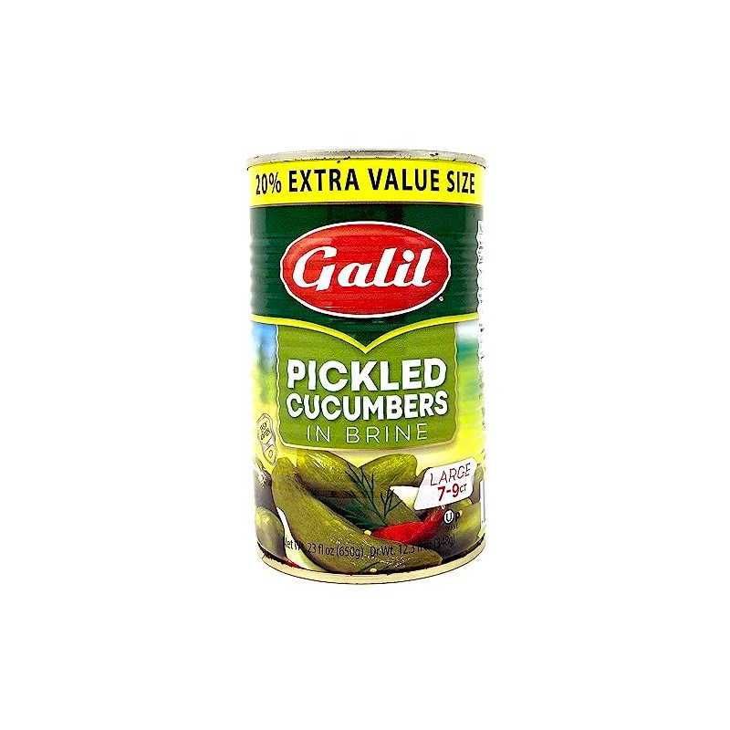 Galil Cucumber Pickles in Brine Large, 7-9 Count - 23
