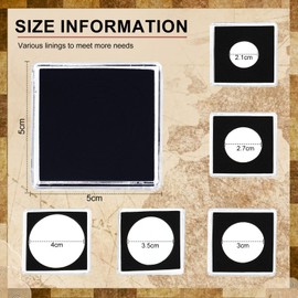 Vicenpal 100 Pcs Silver Dollar Coin Holder Clear Coin Capsules with Foam Gasket Acrylic Organizer Morgan Dollar Collection Case Display Box Plastic Storage Protectors 20/25/30/35/40mm