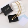 Initial Gold G Letter Cuban Link Chain Necklace for Men