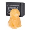 JSDDE Yellow Jade Crystal Dog Figurine Healing Gemstone Lucky Cute