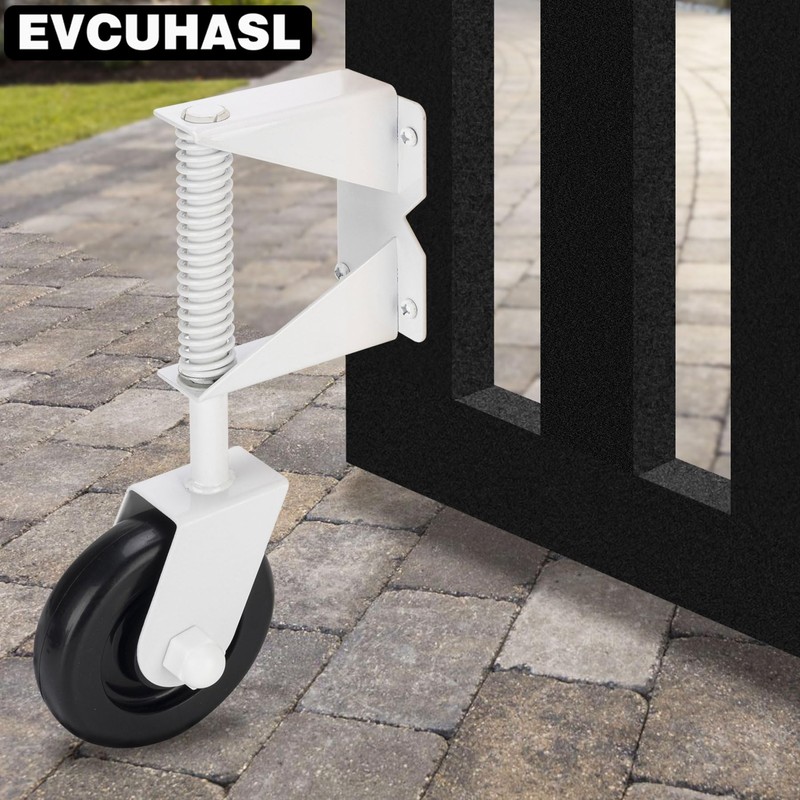 Gate Wheel, Spring Loaded Gate Caster, Heavy Duty Wooden Fence