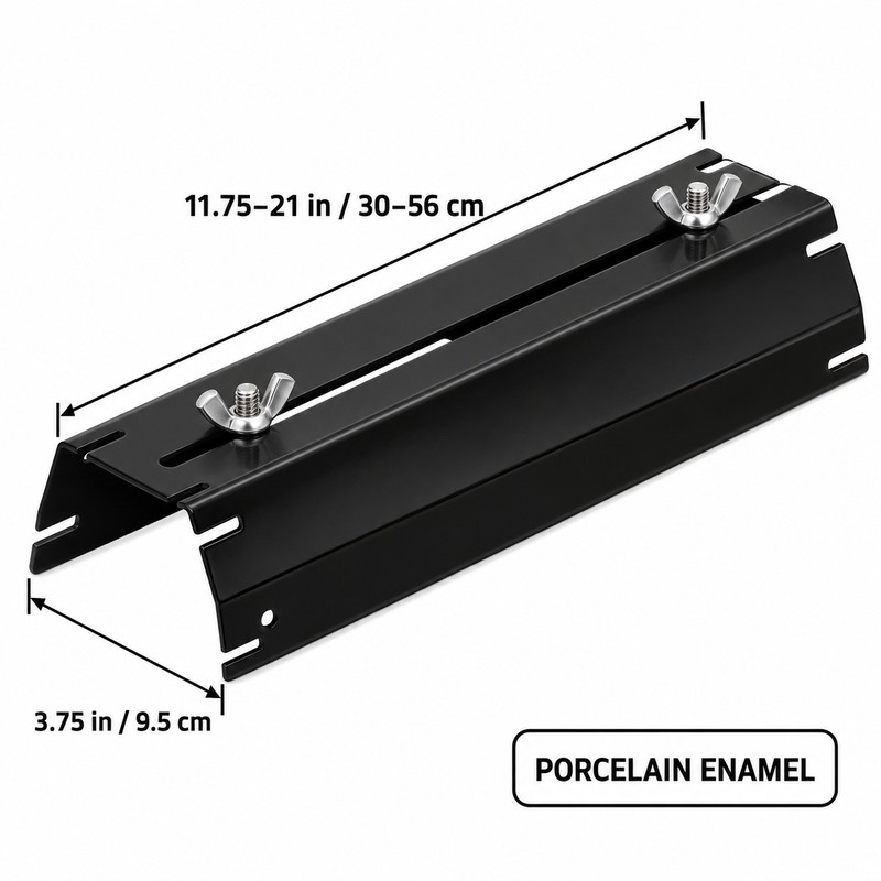 Adjustable Enamel Grill Heat Plate Shields, Universal BBQ Gas Grill