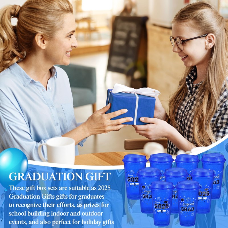 Skylety 50 Pcs Graduation Cups 2025, 16 oz Reusable Coffee