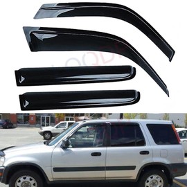 LQQDP 4pcs Window Rain Guard Compatible with 1997-2001 Honda CR-V CRV Outside Mount Tape-On Window Visors